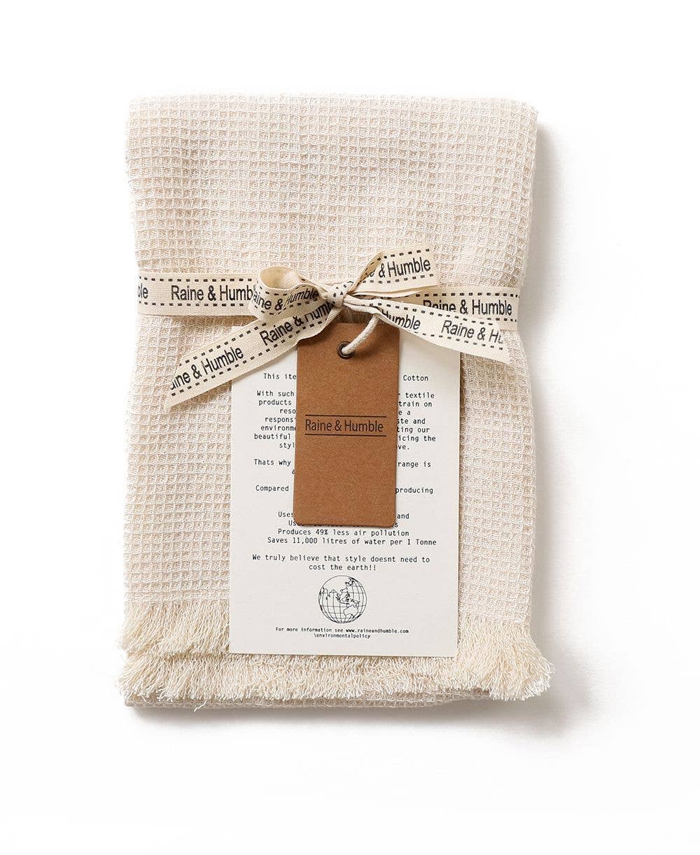 Raine & Humble - Tea Towel Natural with Fringe