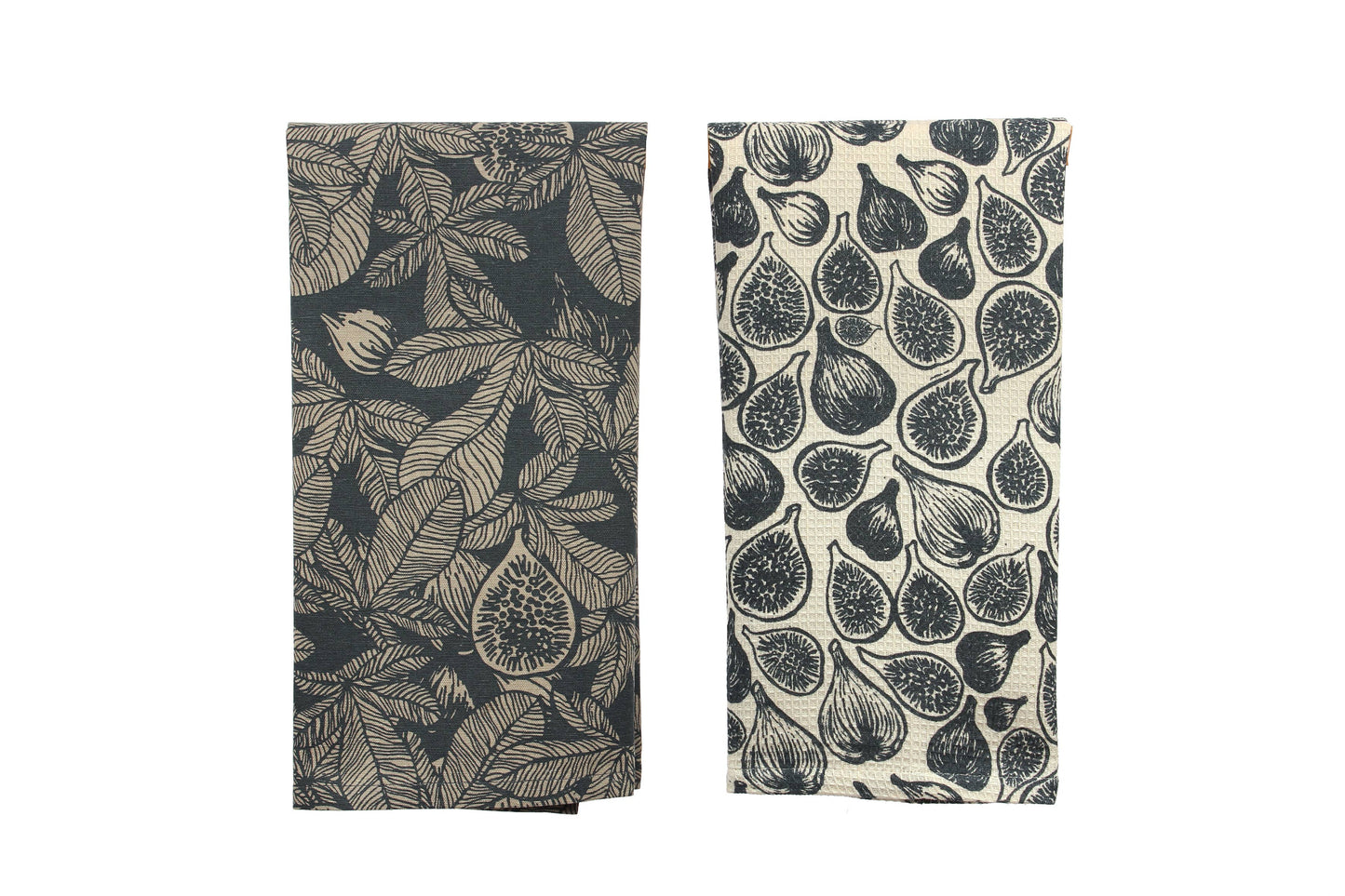 Raine & Humble - Fig Tree Tea Towels- Dark Slate, set of 2